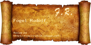 Fogel Rudolf névjegykártya