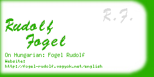 rudolf fogel business card